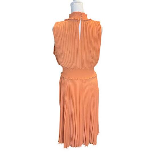 Nanette Nanette Lapore Pleated Midi Dress with Smocked Neck & Waist, Size 10 NWT - Picture 4 of 6